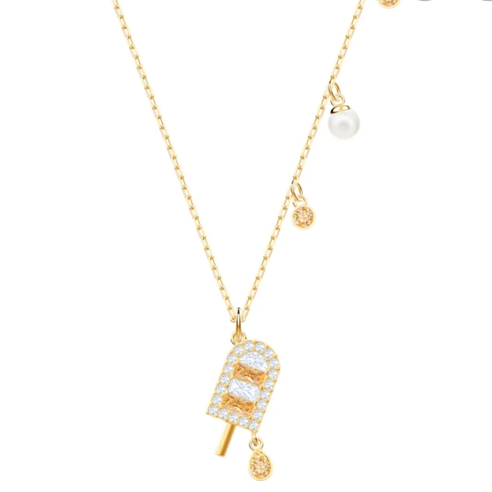 Swarovski ice-cream popsicle gold Town necklace